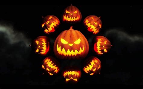 Scary Halloween HD Wallpapers Backgrounds Pumpkins Witches Spider Web Bats Ghosts