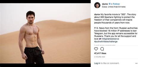 pavel durov ceo of telegram poses topless in riposte to putin ban cnet