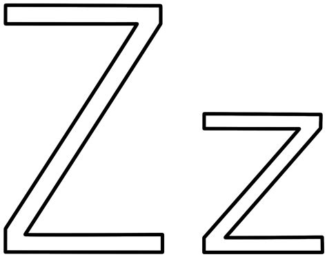 Letter Z Template Printable
