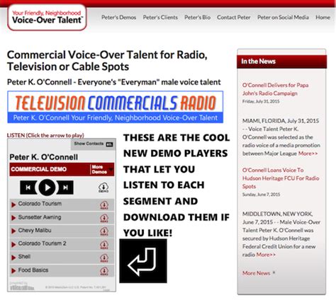 Voice Over Blog Of Peter K Oconnell Your Friendly Neighborhood Voice