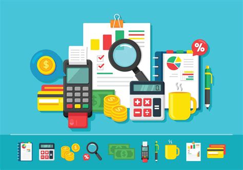 Download Financial Accounting And Bookkeeping Concept Vector Art