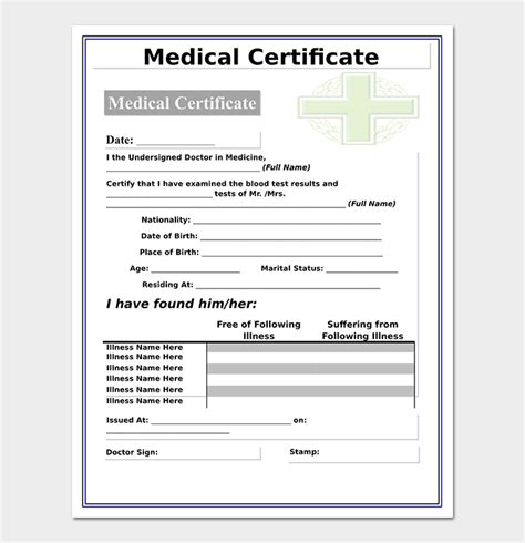 Free Fake Medical Certificate Template 1 Templates Example