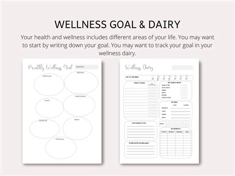 Health Wellness Planner Printable Sleep Tracker Workout Etsy