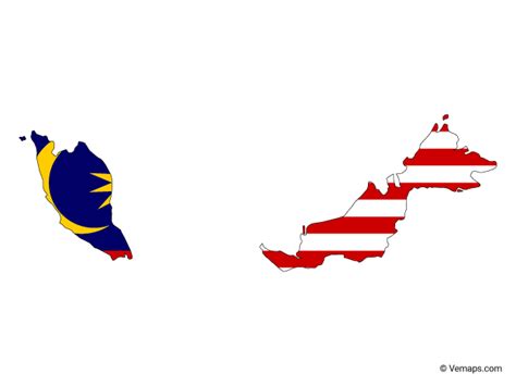 Flag Map Of Malaysia Free Vector Maps