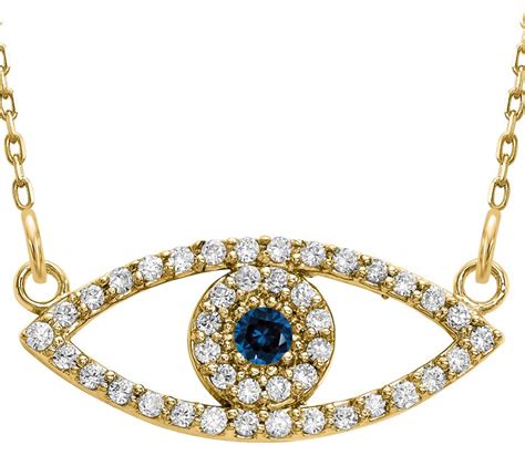 Dainty Designs K Cttw Diamond Evil Eye Necklace Qvc Com