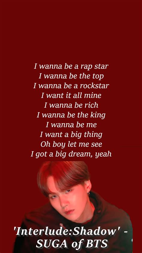 bts suga lockscreen lyrics from interlude shadow interlude shadow bts suga bts lyric