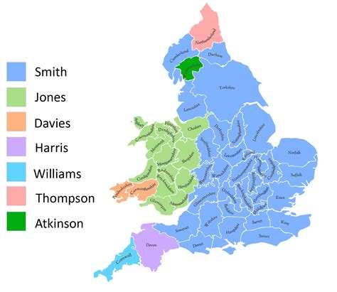 In england, surnames are referred to as last names that were originally introduced by the normans in 1066. Most common surnames in England & Wales from the 1881 ...