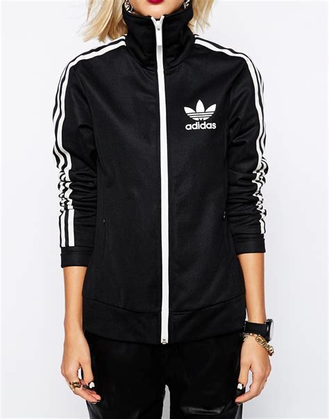 Lyst Adidas Originals Originals Classic Zip Through Jacket In Black