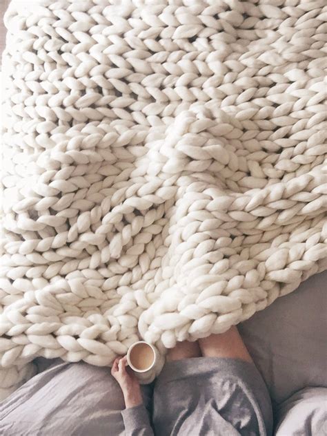 Woolacombe Super Chunky Hand Knitted Throw By Lauren Aston