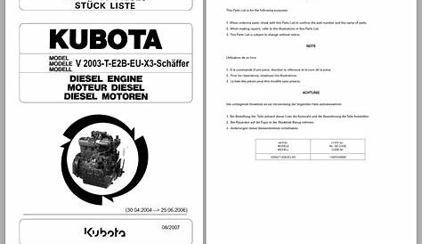 kubota v2003 parts manual