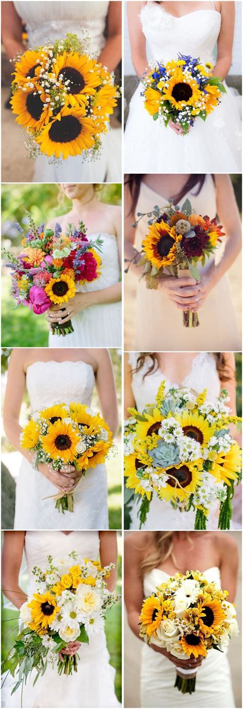 25 Cute Sunflower Wedding Bouquets Ideas On Pinterest