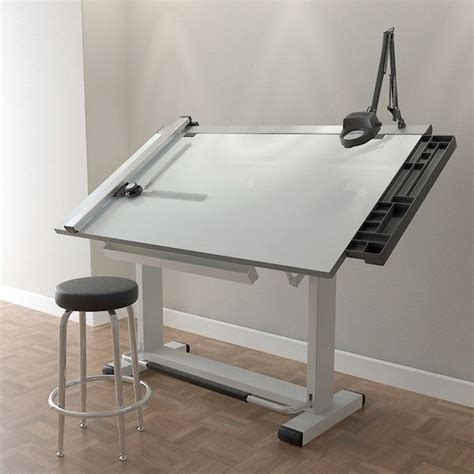 Pro Drafting Table Set 3d Model Architect Table Architects Desk