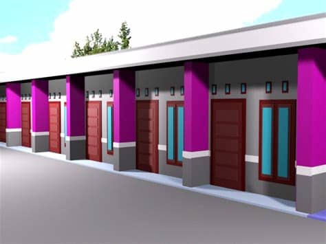 Aslm.wr.wb.ustadz andan saya rencana mau bangun rumah kontrakan/petakan 4 petak atau 4 pintu di atas tanah ukuran 10 x 20 m2. NEW DESAIN RUMAH KONTRAKAN PETAK