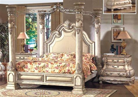 Rich Brown Solid Hardwood Cal King Canopy Bedroom Set 3pcs Classic