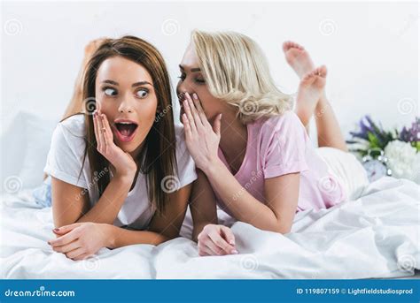 Beautiful Shocked Girls Gossiping Stock Image Image Of Together Beautiful 119807159