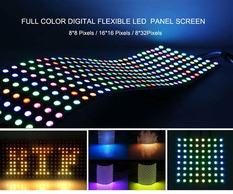 8x8 Pixel Ws2812b Rgb Led Panel Digital Flexible Screen Individually
