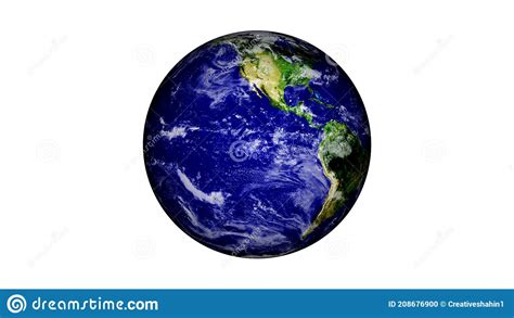 Planeta Tierra Aislar En Blanco 3d Render De Planeta Tierra Aislado