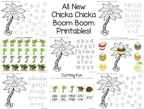 Chicka Chicka Boom Boom Font Free Chicka Boom Lesson Plans Activities Kindergarten Letter