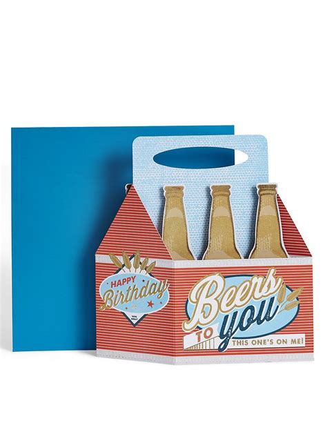 3 D Pop Up Beer Crate Birthday Card Mands Unique Cards Cool Cards Mens Cards Pop Up Box