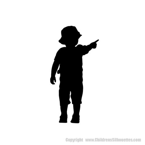 Toddler Pointing Silhouette Decal Childrens Decor