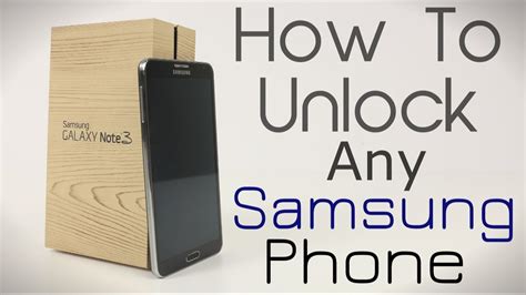 How To Unlock Any Samsung Galaxy Phone Youtube