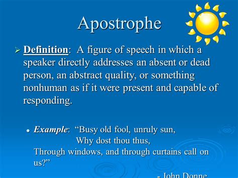 74 Apostrophe Poetry Examples
