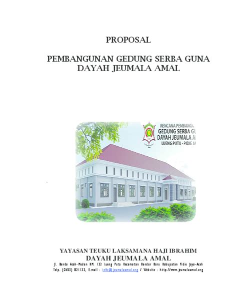 Proposal Pembangunan Gedung Serbaguna Ilustrasi
