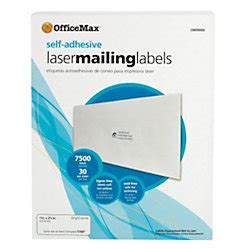 Address labels at office depot & officemax . OfficeMax White Laser Address Labels 1 x 2 58 7500pk by ...