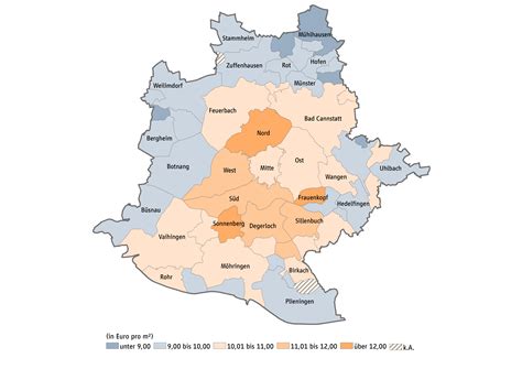 Immobilienscout24 analysiert mit dem erschwinglichkeitsindex eimx das regionale verhältnis von. Erschwinglichkeitsindex 2019 Karte - Mietspiegel Stuttgart ...