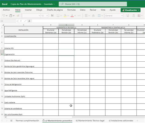 Plantilla Mantenimiento Preventivo Para Excel Gratis