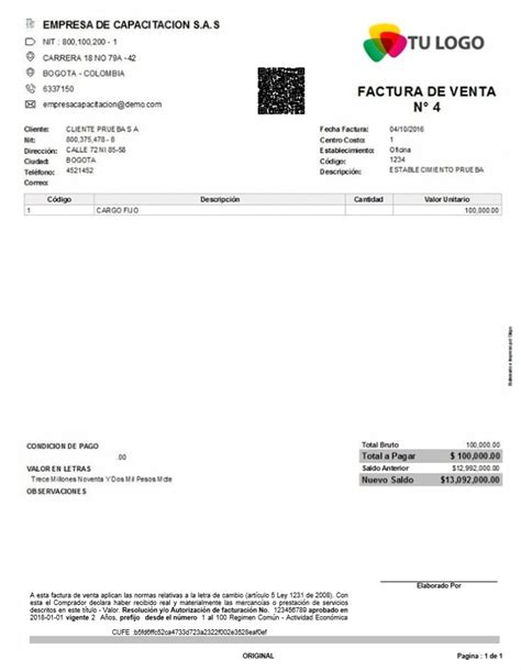 Formatos Factura De Venta Portal De Clientes Siigo Software Contable