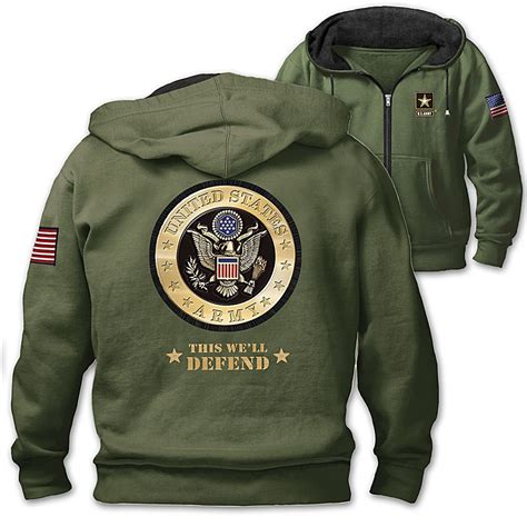 127654001 This Well Defend Mens Hoodie With Army Emblem A