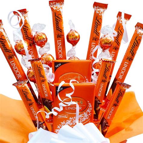 Includes 30% off with code: Orange Lindt Lindor Chocolate Bouquet - Perfect Birthday ...