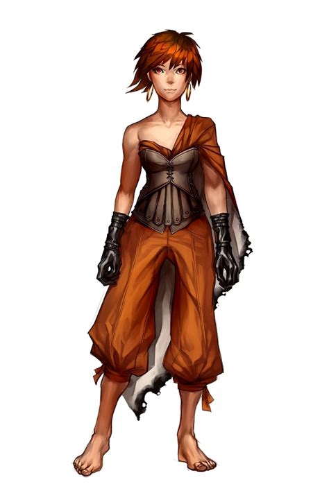Female Human Brawler Rogue Pathfinder Pfrpg Dnd Dandd 35 5th Ed D20 Fantasy Female Character