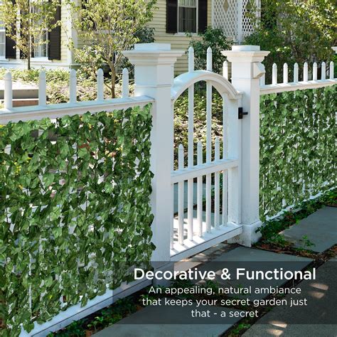 Best Choice Products 94x59in Artificial Faux Ivy Hedge Privacy Fence