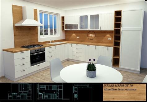 If you are short on time and money, consider a simple coat of paint. Scandinavian style kitchen modern design 3D model