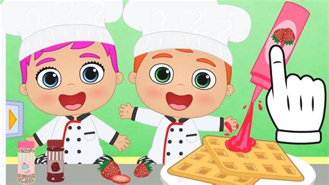 ¡pues entonces aquí te lo vas a pasar genial! BEBÉS ALEX Y LILY 👶 Aprende a Cocinar GOFRES con los Bebés ...