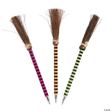 Bright Color Witch Broom Pens 12 Pc