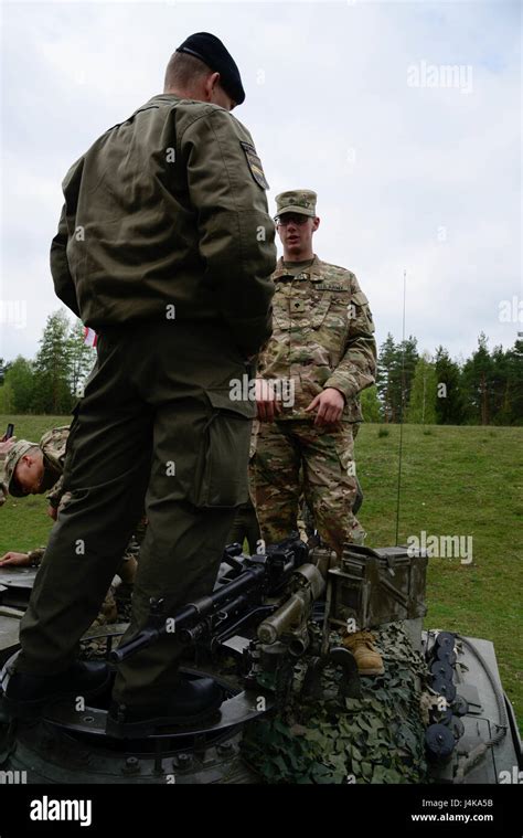 A Us Soldier Assigned To 1st Battalion 66th Armor Regiment 3rd