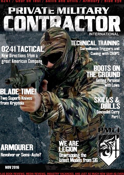 Private Military Contractor International November 2016 New Books