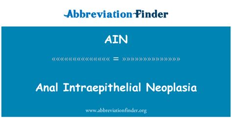 Ain Definición Neoplasia Intraepitelial Anal Anal Intraepithelial Neoplasia