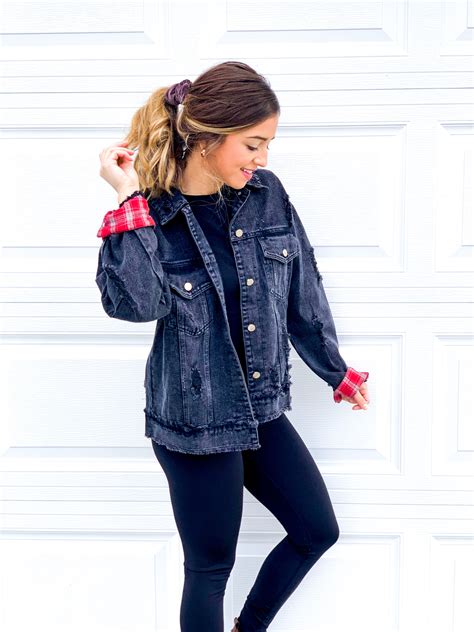 Https://flazhnews.com/outfit/black Jean Jacket Womens Outfit