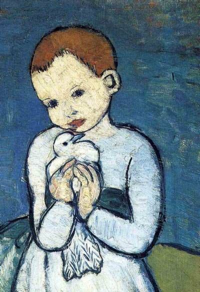 Child With Dove Detail 1901 Pablo Picasso Blueperiodday