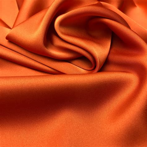 Burnt Orange Silk Satin Fabric By The Meter Lingerie And Etsy