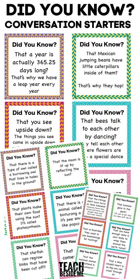 Did You Know Conversation Starters For Kids Teach Beside Me