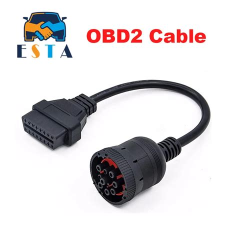 Deutsch J1939 9pin To Female 16pin Tuck Cable J1939 9 Pin To Obdii Obd2