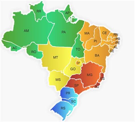Resultado De Imagem Para Mapa Das Unidades Federativas Do Brasil Mapa
