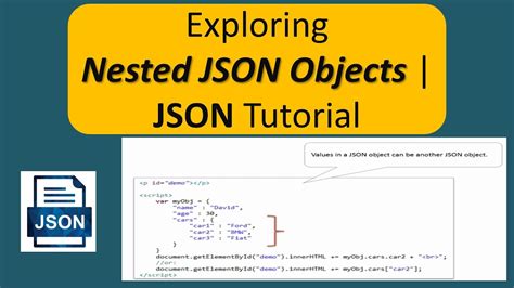 Exploring Nested Json Objects Json Tutorial Youtube