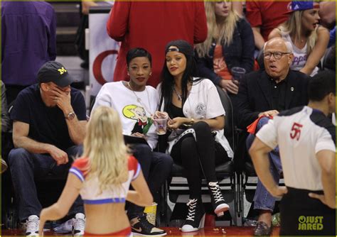 Rihanna Bff Melissa Forde Cheer On Clippers At Nba Playoff Game Photo Rihanna