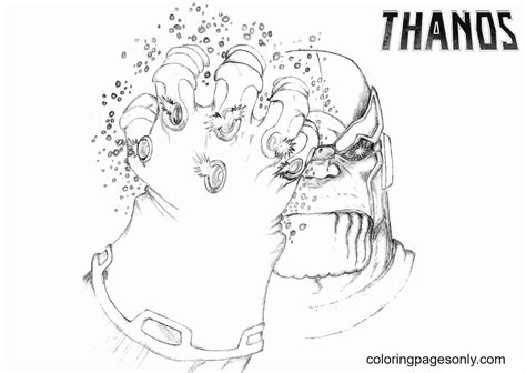 Thanos Infinity Gauntlet Coloring Pages Free Printable Coloring Pages
